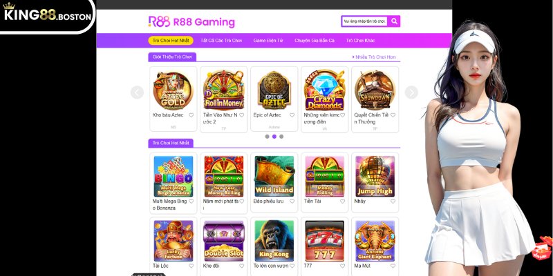 R88 nổ hũ tập hợp nhiều trò chơi slot với các chủ đề khác nhau